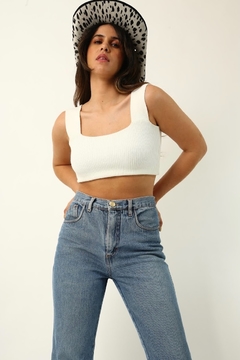 Calça jeans cintuta alga vintage 90’s - loja online