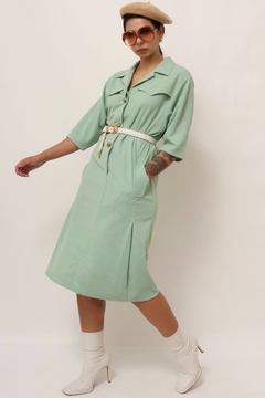 vestido verde california vintage - loja online