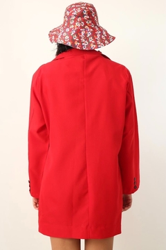 Blazer vermelho estilo casaco vintage