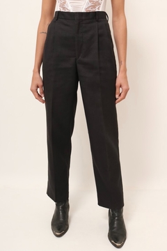 Imagem do calça cintura alta vintage alfaiataria preto