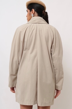 casaco estilo capa bege plush - loja online
