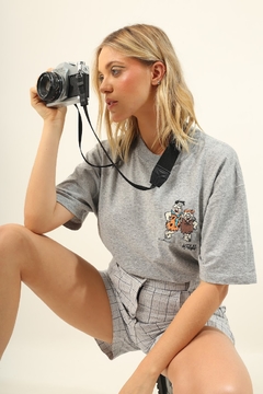 camiseta Flinstons cinza mescla logo - comprar online