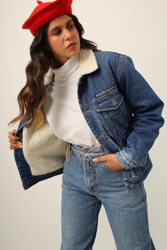 Jaqueta jeans toda forrada pelucia 79’s na internet