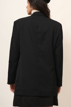 Blazer preto forrado classico vintage - comprar online