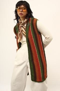 Colete tricot color vintage - comprar online