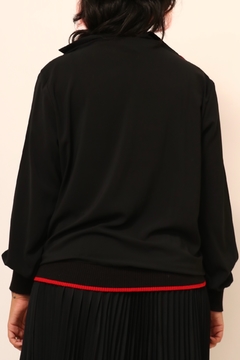 Blusa traspassado vermelho com preto joaninha - loja online