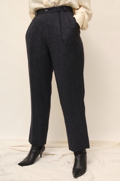 Calça cinza cintura alata alfaiataria - comprar online