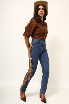 Imagem do calça jeans classica franja vintage