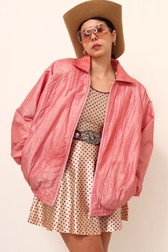 Jaqueta matelasse rosa manga bufante na internet