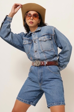 jaqueta cropped jeans grosso vintage - comprar online