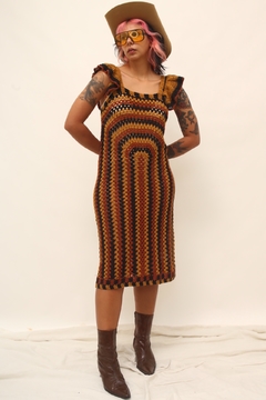 Imagem do Vestido zara mangas babados crochet 70´s