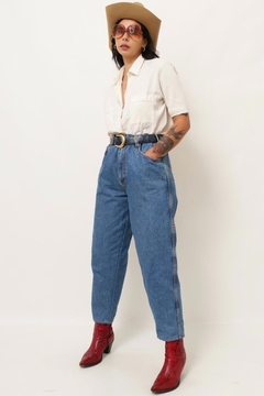 Calça jeans grosso classica azul 90´s vintage na internet