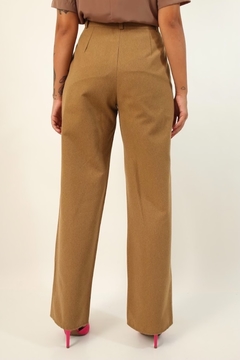 Conjunto bege blazer + calca cintura mega - comprar online