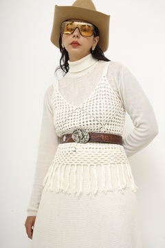 Imagem do Top crochet franja vintage