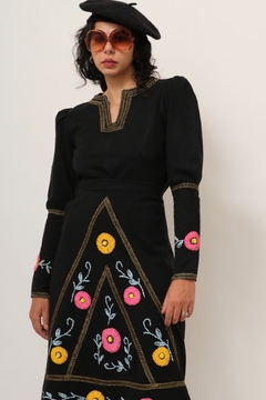 Conjunto saia + blusa bordado vintage - comprar online