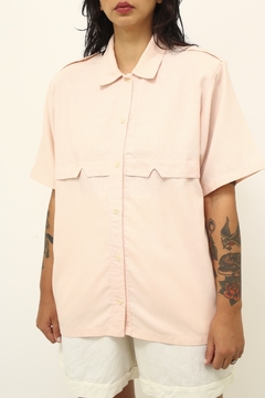 Camisa rosa bolsos vintage na internet