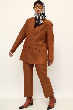 Conjunto telha vintage 70´s calça + blazer - loja online