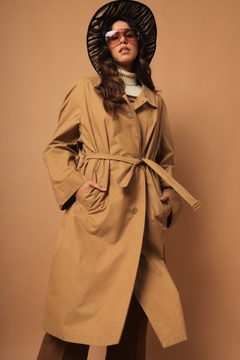 Trench coat classico bege italiano estilo capa - loja online