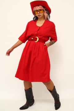 Conjunto vermelho blazer + bermuda - comprar online