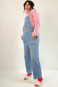 macacão jardineira jeans vintage 90’s na internet