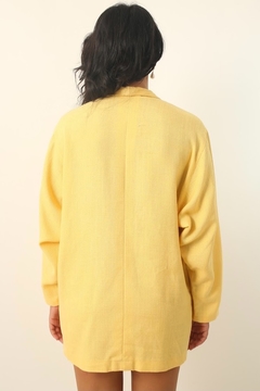 blazer amarelo amplo recorte vintage - loja online