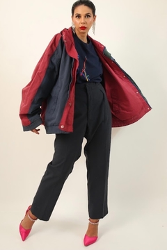Jaqueta Bicolor dupla face ampla vintage - comprar online