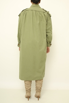 Trench coat verde vintage - loja online