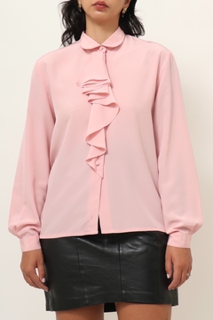 Imagem do Camisa babados vintage rosa garimpada BARCELONA