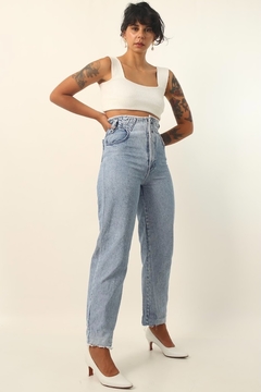 calça jeans cintura mega alta vintage