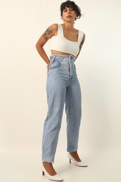 Imagem do calça jeans cintura mega alta vintage