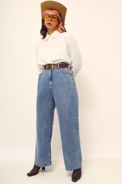 Imagem do Calça jeans flare azul classica