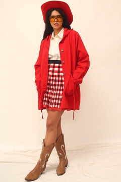 Casaco vermelha caouz manga longa vintage - loja online