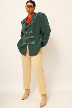 Blazer forrado verde bandeira dourado (pala removivel) - comprar online