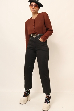 Calça cintura alta SHIMAS jeans preta na internet