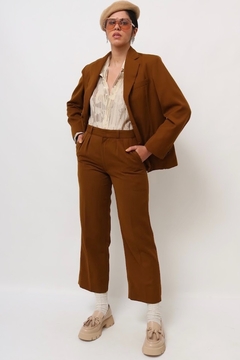 Imagem do conjunto calça + blazer vintage marrom