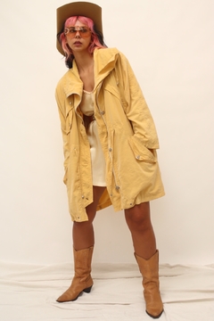 Parka amarela forrada vintage - loja online