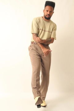 calça alfaiataria oliva cintura alta vintage na internet