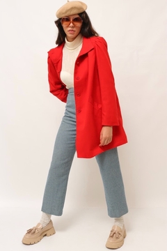 Casaco vermelho ombreira vintage 100% LÃ - loja online