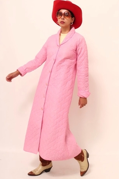 robe matelasse rosa acolchoado vintage - comprar online
