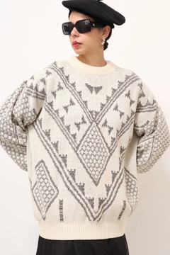 pulover longo off white western - loja online