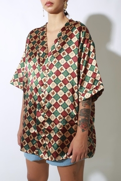 Camisa pijama vintage cavalo ferradura clássico  - comprar online