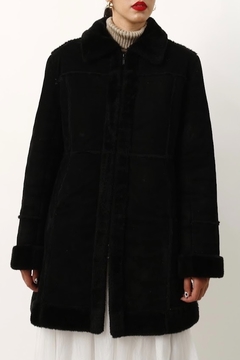 casaco camurça preto forro pelucia - loja online