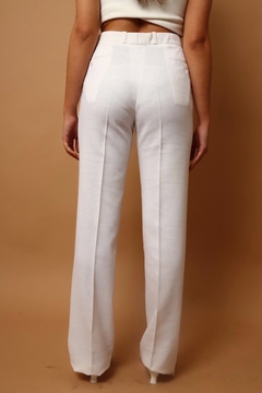 conjunto branco alfaiataria calça + blazer - loja online