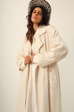 Trench Coat off white forrado vintage - loja online