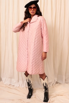 Robe de matelasse rosa vintage - Capichó Brechó