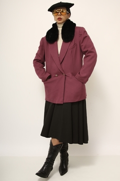 Blazer roxo gola pelucia removivel forrado - comprar online