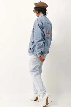 Jaqueta jeans ZOOMP logo bordado costas - loja online