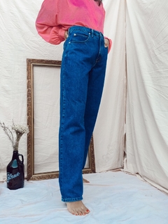 Imagem do Calça jeans vintage corte reto cintura alta