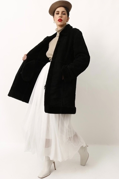 casaco camurça preto forro pelucia - comprar online