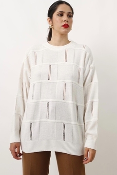 tricot off white textura vintage